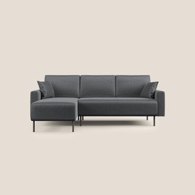 Arthur divano moderno angolare in velluto morbido impermeabile T01
