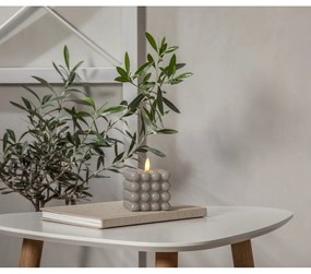 Candela LED in cera grigia, altezza 9,5 cm Flamme Dot - Star Trading