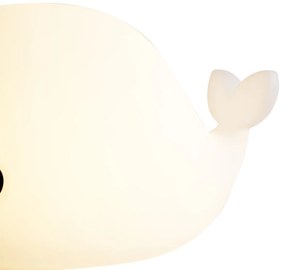 Lampada da tavolo bianca 50 cm con LED dimmerabile IP54 ricaricabile - Baby Whale