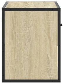 Mobile tv rovere sonoma 60x31x39,5cm legno multistrato metallo
