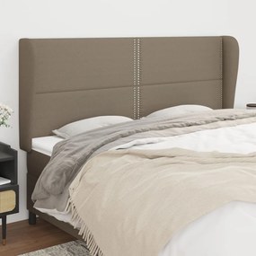 Testiera Ad Orecchio Tortora 163x23x118/128 Cm İn Tessuto /