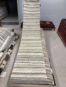Loribaft Tappeto 340x70 Beige (Iran) Annodato A Mano
