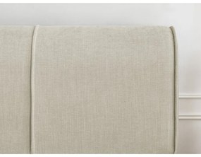 Letto matrimoniale imbottito beige con contenitore con griglia 160x200 cm Vernon - Bobochic Paris