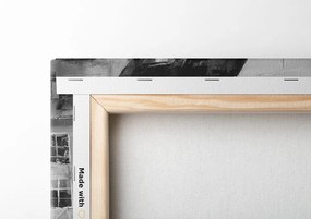 Stampa su tela – Dipinto a olio di Venezia in bianco e nero