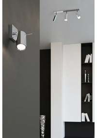 Lampada da soffitto in argento, lunghezza 45 cm Etna - Sollux