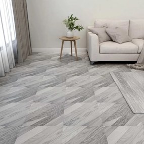 Listoni Pavimenti Adesivi 20 Pz İn Pvc 1,86 M² Grigi A Strisce /
