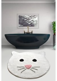 Tappetino da bagno bianco 90x90 cm - Foutastic