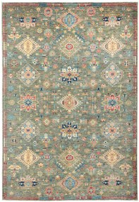 Samarkand Tappeto orientale 210 x 300 Verde (Pakistan) Annodato A Mano