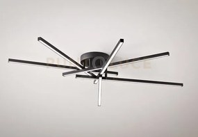 Plafoniera in alluminio colore nera syncro dimmereabile 112,5cm le...
