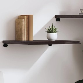 Ripiano Marrone Scuro 60x60x(2-4) Cm Massello Rovere Trattato /