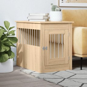 Gabbia Cani Da Arredamento Rovere Sonoma 55x80x68cm Multistrato /