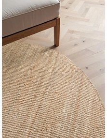 Tappeto rotondo di colore naturale in iuta ø 200 cm Bouclé Jaipur – Hanse Home