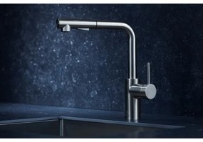 KFA Armatura 6623-110-22 - Rubinetto lavello con doccetta estraibile DUERO BASIC acciaio inossidabile