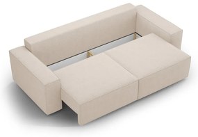 Divano letto in tessuto bouclé beige 247 cm Jodie - Micadoni Home