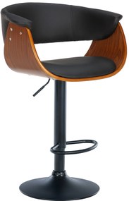 Sgabello Bar Vestal Rotante Con Rivestimento Personalizzabile / Walnuss/schwarz / Kunstleder