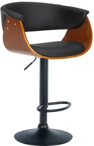 Sgabello Bar Vestal Rotante Con Rivestimento Personalizzabile / Walnuss/schwarz / Kunstleder