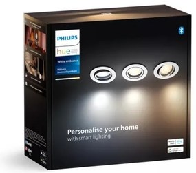 Philips-SET 3xLED Lampada da incasso dimmerabile Hue MILLISKIN 1xGU10/4,2W/230