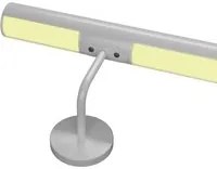 Corrimano in acciaio inox verniciato Bianco con LED Luce Calda 3000k, modello TONDO Dim: 200 cm