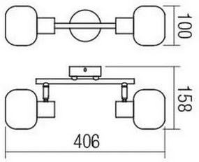 Redo 04-484 - Luce Spot AMBER 2xE14/28W/230V