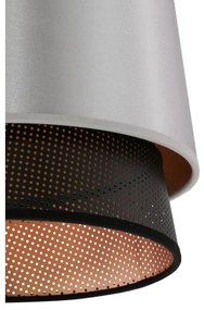 Duolla - Lampadario a plafone BELL SHINY 1xE27/15W/230V diametro 25 cm argento/nero