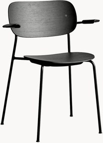 Sedia da pranzo in metallo e legno con braccioli Co
