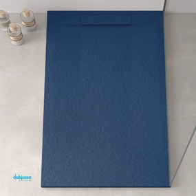 Duplach "Zeus" Piatto Doccia Marmoresina Effetto Pietra Colore Blu Oceano 90x200 H 3 Cm