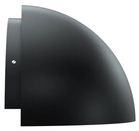 Applique Curva Monodirezionale con base E27 IP54 Nera - Serie BRINA