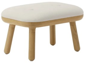 Sgabello bianco/di colore naturale Paff Low – UMAGE