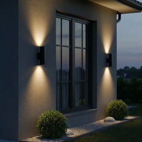 Ideal Lux - Applique da esterno GUN 2xGU10/35W/230V IP44 antracite