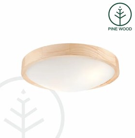Plafoniera NATURAL SLIM 2xE27/60W/230V Ø 37 cm pino