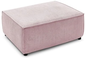 Sgabello in velluto a coste rosa chiaro Nihad - Bobochic Paris