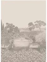 Cole & Son Wandbild Idyll - Platinum Pearl