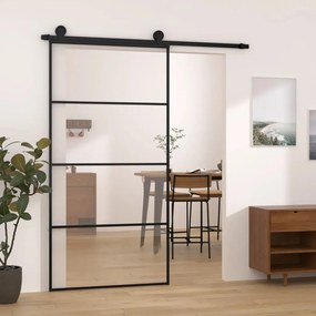 Porta Scorrevole Con Ferramenta 102,5x205cm Vetro Esg Alluminio /