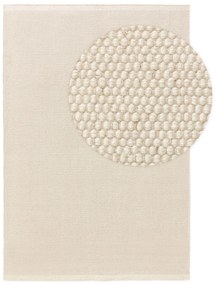 benuta Pure Tappeto di lana Rocco Bianco 140x200 cm - Tappeto fibra naturale