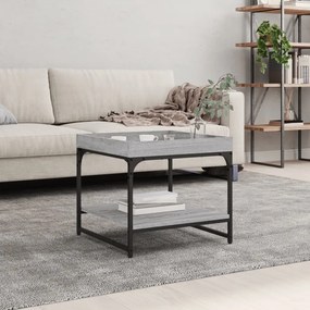 Tavolino Salotto Grigio Sonoma 49,5x49,5x45cm Legno Multistrato /