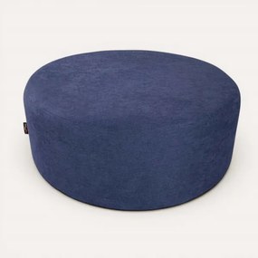 Pouf Tondo Dante L70 cm in Tessuto Antimacchia BLU