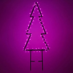 Figura natalizia illuminata 110 lampadine multicolore H 105 cm
