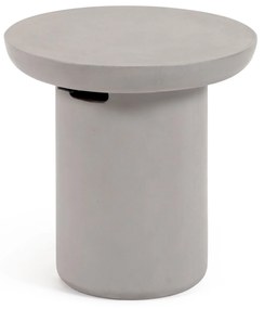 Kave Home - Tavolino da esterno Taimi rotondo in cemento Ã˜ 50 cm