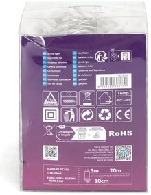 Aigostar - Catena LED natalizia da esterno 200xLED/8 funzioni 23m IP44 bianco caldo