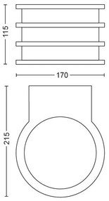 Philips 17401/93/P0 - Lampada LED esterna Hue LUCCA 1xE27/9,5W/230V IP44