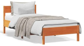 Letto Senza Materasso Marrone Cera 90x200 Cm Legno Di Pino /
