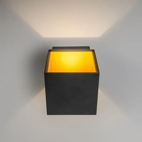 Set di 2 applique di design nero/oro con LED - Caja