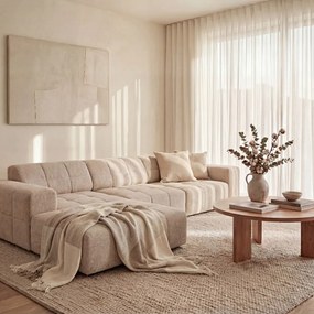 Divano angolare beige (angolo sinistro) Chicago - Cosmopolitan Design