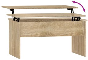 Tavolino Salotto Rovere Sonoma 80x50,5x41,5cm Legno Multistrato