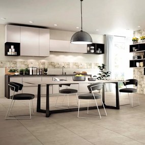 Piastrella da pavimento e rivestimento interno 60 x 60 cm Sp. 8 mm rettificato Draft Warm in gres porcellanato smaltato greige opaco traffico intenso (pei 4/5) R9 1.44 mq