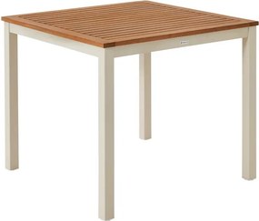 Tavolo da pranzo per giardino Oris NATERIAL in alluminio con piano in eucalipto marrone per 4 persone 89.3x89.3cm