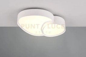Rise plafoniera a led 21w 2400lm, 2700 - 6500k forma organica bianc...