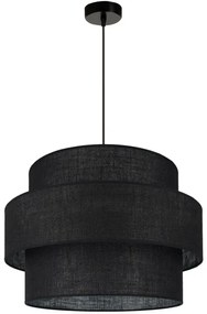 Brilagi - Lampadario a sospensione con filo SPACE YUTE 1xE27/15W/230V diametro 50 cm nero