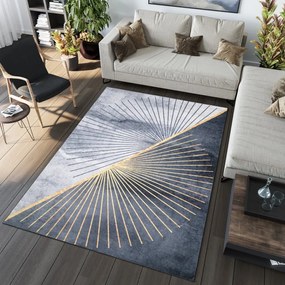 Tappeto moderno grigio con motivo semplice Larghezza: 120 cm | Lunghezza: 170 cm