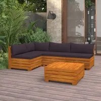 Set Divani da Giardino 5 pz con Cuscini in Massello di Acacia 3087328